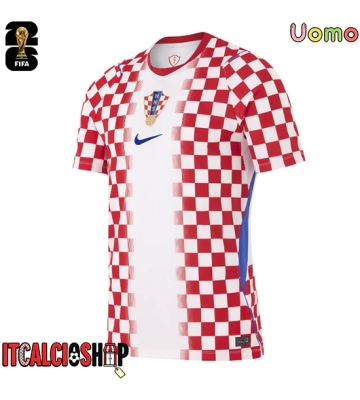 Croazia Prima Maglia Mondiali 2026 Manica Corta